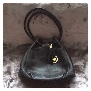 Michael Kors Black Leather Hobo Bag